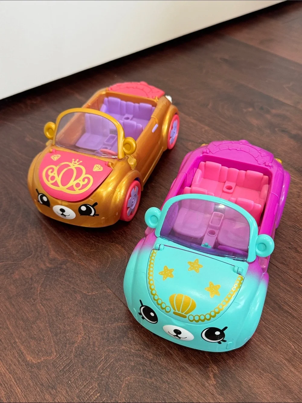 Shopkins Car Bundle Shoppies Toys Pink Purple Aqua Gold